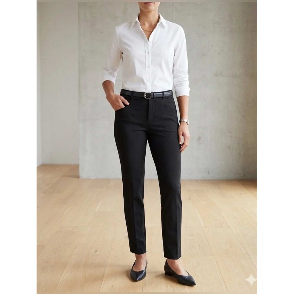 Banana Republic Sloan Black Slim Fit Dress Pants Womens 4 Stretch Workwear